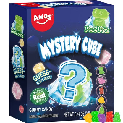 Amos Peelerz Gummy Mystery Cube, Candy Variety Pack Shareable for Fun 8.47 oz (1 Pack)