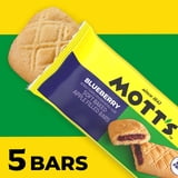 Mott's Soft Baked Apple Filled Bars, Blueberry Flavor Snacks, 5 Count, 6.55 oz