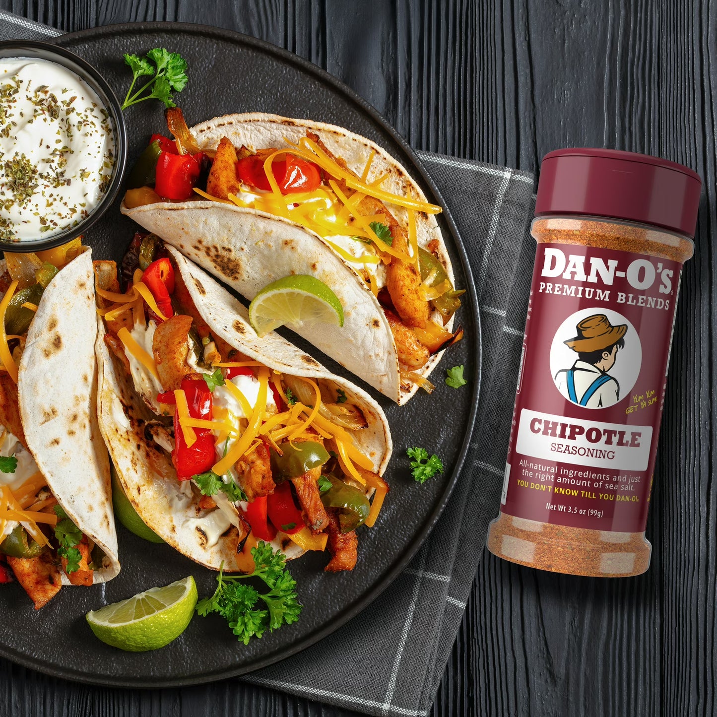 Dan-O's Chipotle Seasoning - All-Purpose Seasoning - Great for grilling & smoking anything - Small bottle (3.5 oz)