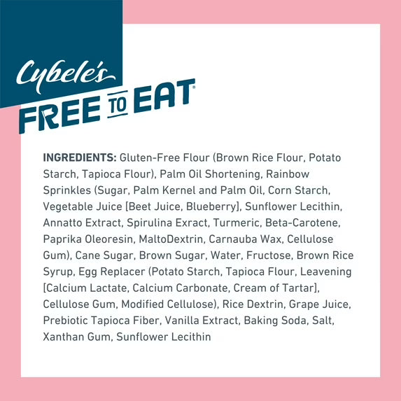 Cybele’s Free to Eat, Gluten-Free & Vegan, Soft-Baked, Confetti Cookies, 6oz, 12 Count