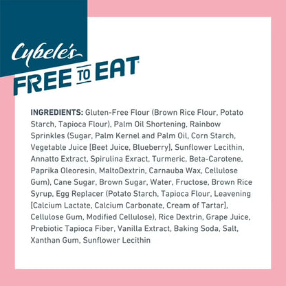 Cybele’s Free to Eat, Gluten-Free & Vegan, Soft-Baked, Confetti Cookies, 6oz, 12 Count