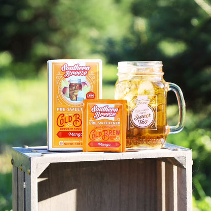 Southern Breeze Cold Brew Sweet Tea Variety Pack Iced Tea with Black Tea and Zero Carbs Zero Sugar, 20 Individually Wrapped Tea Bags, Pack of 4 Blackberry, Mango, Mint and Watermelon
