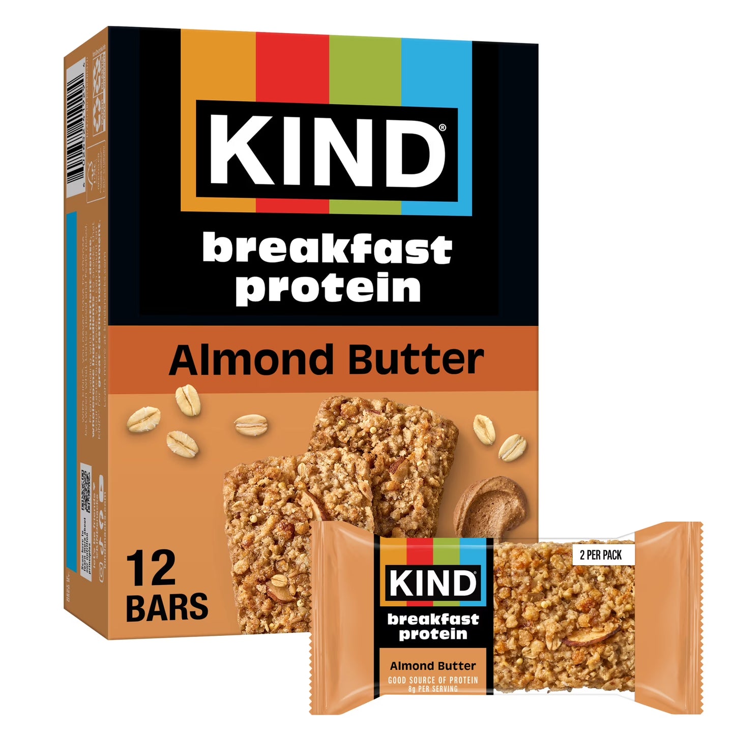 (5 pack) KIND Breakfast Protein Bars, Almond Butter, 1.76 oz, 6 Count