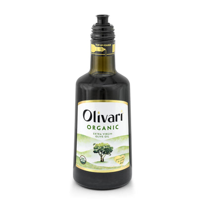 (2 pack) Olivari Organic Extra Virgin Olive Oil, 17 fl oz Glass Bottle