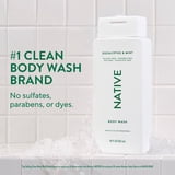 Native Body Wash for Women & Men, Sulfate Free, Eucalypts & Mint, 18 fl oz