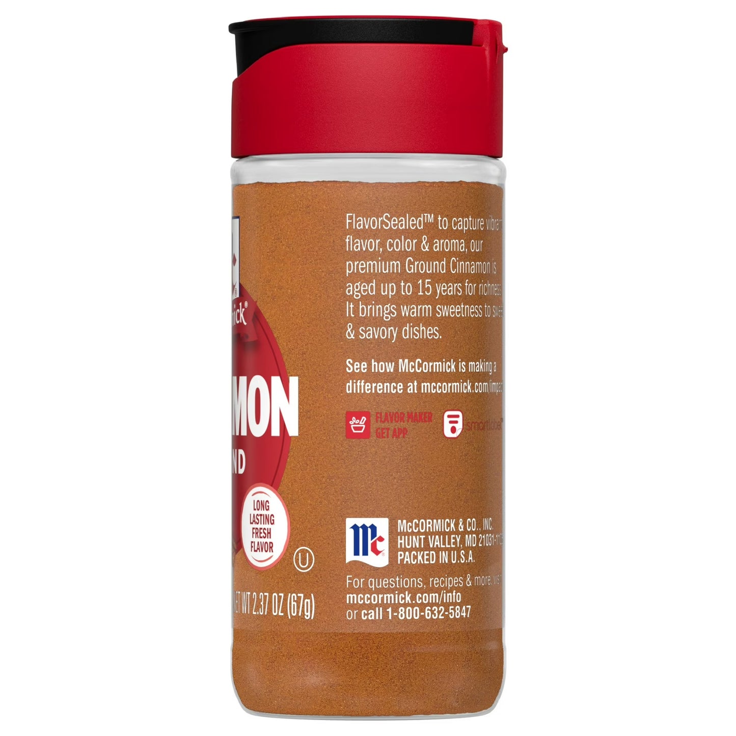 McCormick Kosher Ground Cinnamon, 2.37 oz Bottle