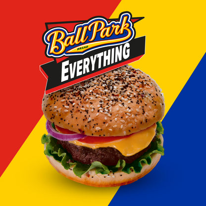 Ball Park Everything Burger Buns, 8 count, Pre-sliced Hamburger Buns, 16 oz Bag