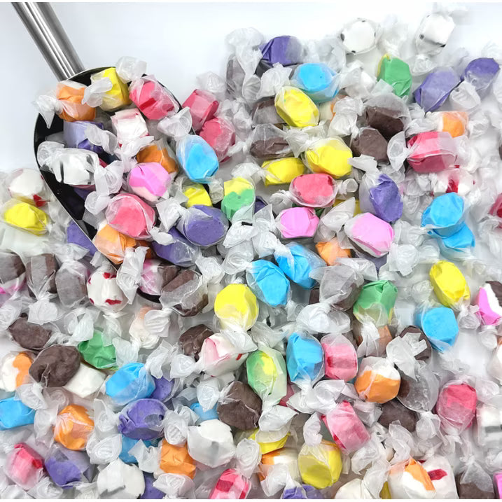 Salt Water Taffy Asorted Mix, Individually Wrapped - 1 Pound Bag - Saltwater Taffy Bulk Candy Individually Wrapped - Old Fashioned Retro Candy - Soft and Chewy, Party Favor, Gluten Free