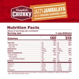 Campbell’s Chunky Soup, Jazzy Jambalaya with Chicken, Sausage and Ham Soup, 18.6 oz Can