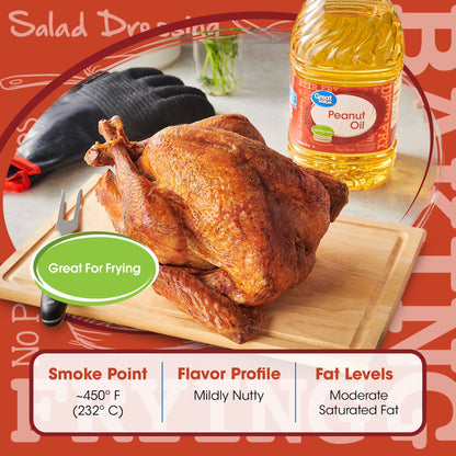 Great Value Peanut Oil, Heart Healthy and Versatile, 1 Gallon Bottle