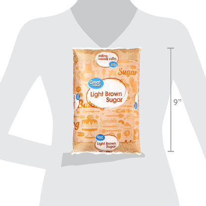 (4 pack) Great Value Light Brown Sugar, 32 oz