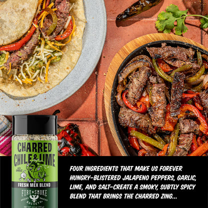 Fire & Smoke Society Charred Chile & Lime All-Purpose Spice Blend, 6.8 oz