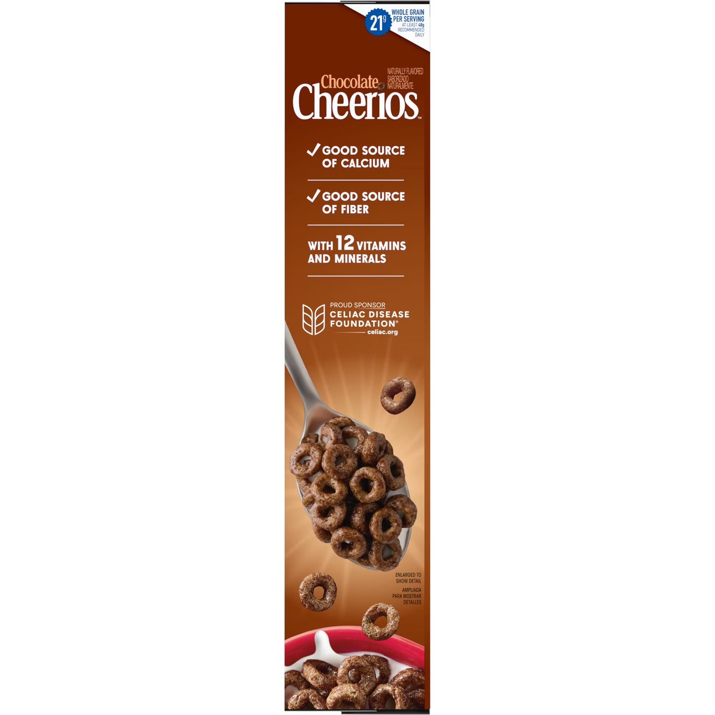 Chocolate Cheerios, Heart Healthy Gluten Free Breakfast Cereal, Family Size, 19.2 oz