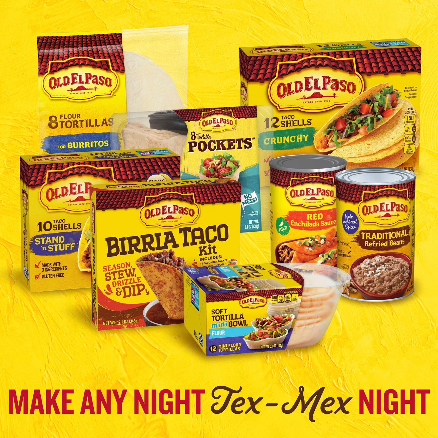 Old El Paso Protein Advantage Taco Shells, Nacho Cheese, 11g Protein, 8 Count, 4.52 oz