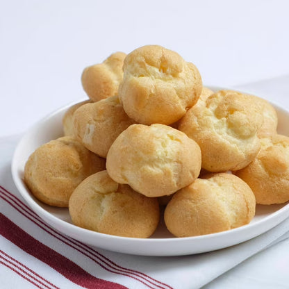 Poppies Mini Cream Puffs, Ready-to-Eat Pastry Filled with Rich Vanilla Dairy Cream, 17.6 oz (Frozen)