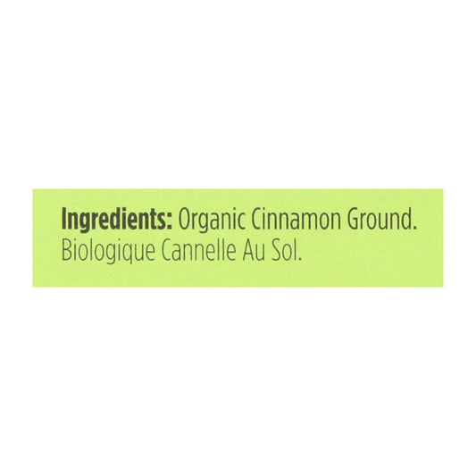 Spicely Organics Ground Cinnamon Spice 0.45 oz (Pack Of 12)