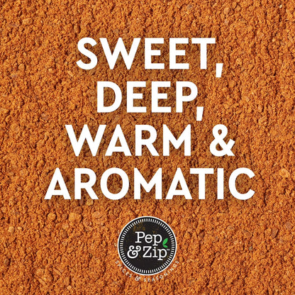 Pep & Zip Ground Cinnamon Powder/Canela Molida, Non-GMO, Kosher, 16oz