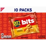 RITZ Bits Cheese Sandwich Crackers, Lunch Snacks for Kids and Adults, 10 Snack Packs