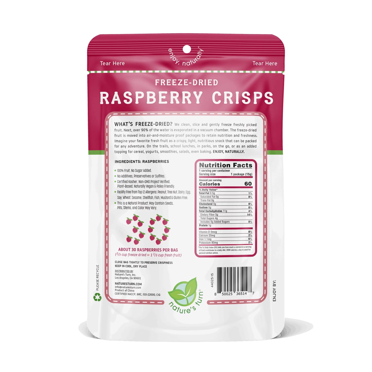 Nature’s Turn Freeze-Dried Fruit Crisps, Sour Variety Pack, No Added Sugar, Healthy Fruit Crisp Snack for School Lunches, 16 Pack (0.53 oz Each)