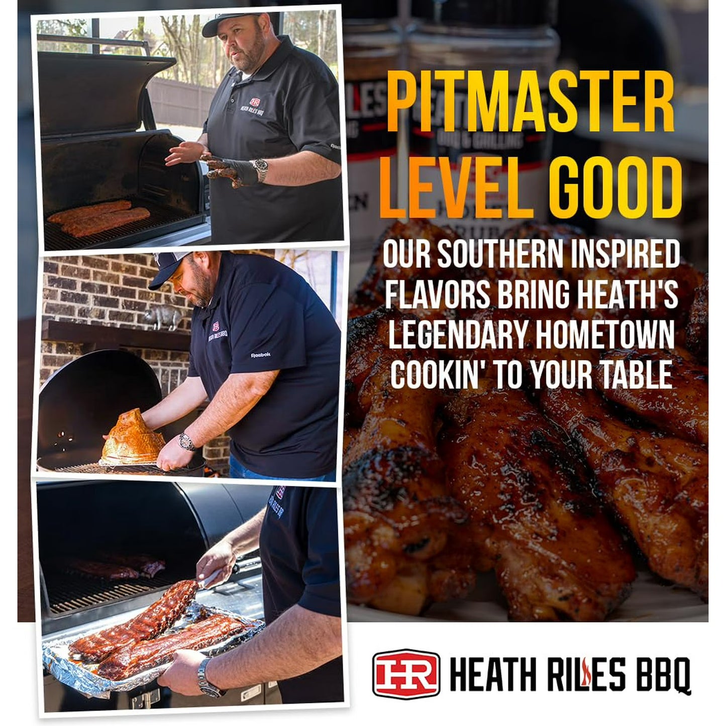 Heath Riles BBQ Rub - Everday All-Purpose Seasoning, Champion Pitmaster Recipe, Legendary Rubs For Smoking & Grilling, 70+ BBQ Championships, 14 oz.