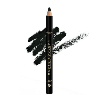 L'Oreal Paris Haute Couleur Kohl Pencil Eyeliner Makeup, Black Silk 110, 0.03 oz