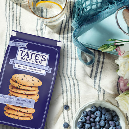 Tate's Bake Shop Blueberry Crisp Cookies, Limited Edition, 7 oz Bag