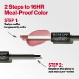 Revlon ColorStay Overtime Longwearing Gloss Lipstick with Vitamin E, 040 Forever Scarlet, 0.07 fl oz