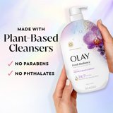 Olay Fresh Radiance Body Wash, Orchid & Black Currant, with Vitamin B3, 35 fl oz