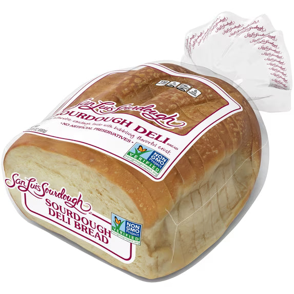 San Luis Sourdough Plain Sourdough Deli Bread, 24 oz, Sourdough Bread, Bag