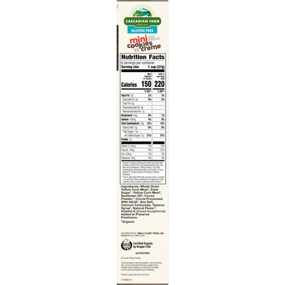 Cascadian Farm Organic Mini Cookies 'n' Crème, Gluten Free Cereal, Non-GMO, 10.7 oz
