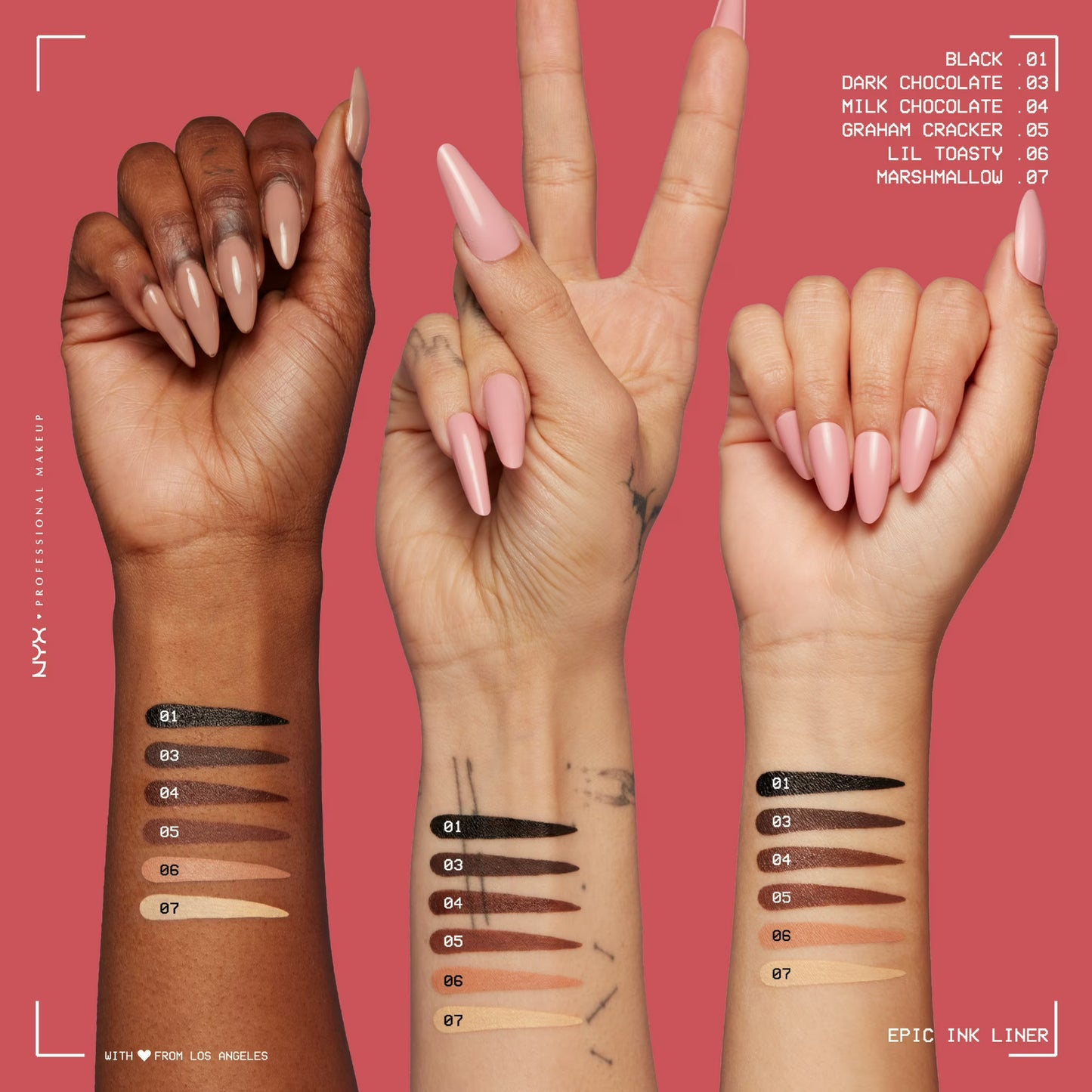 NYX Professional Makeup Epic Ink Liner, Waterproof Liquid Eyeliner Pen - Graham Cracker, Graham Cracker, 0.03 fl oz