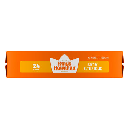 King's Hawaiian Savory Butter Rolls 24 Count, 24 oz, Shelf-Stable