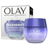 Olay Regenerist Night Recovery Cream with Triple Collagen Peptide, Wrinkle Reducer, Non-Greasy, Fragrance-Free, Hydrating Face Moisturizer for Women, 1.7 oz