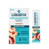 Liquid I.V. White Peach Hydration Multiplier Sugar-Free Powdered Electrolyte Drink Mix, 6 Count Packets