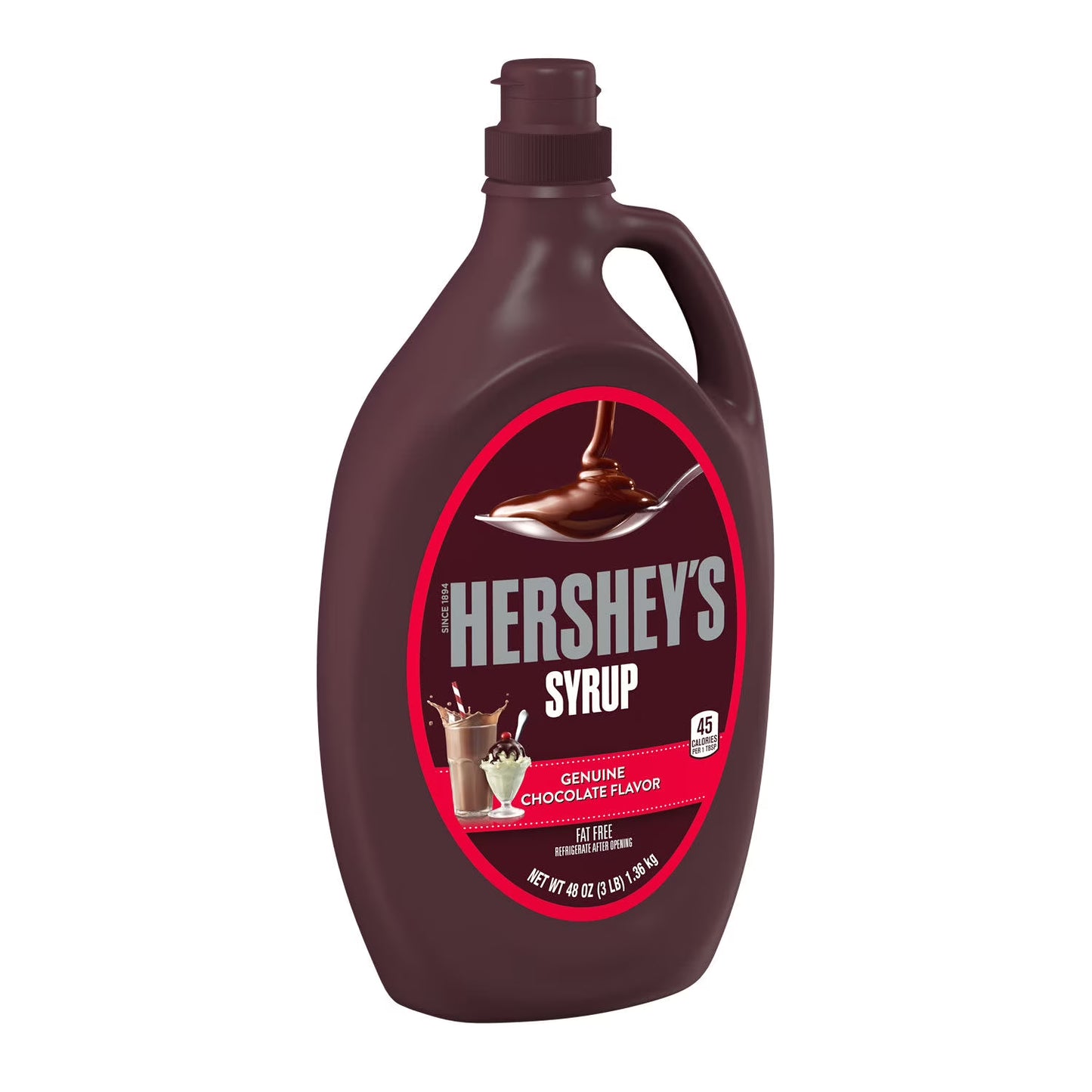 Hershey's Chocolate Flavored Syrup, Bulk Bottle 48 oz