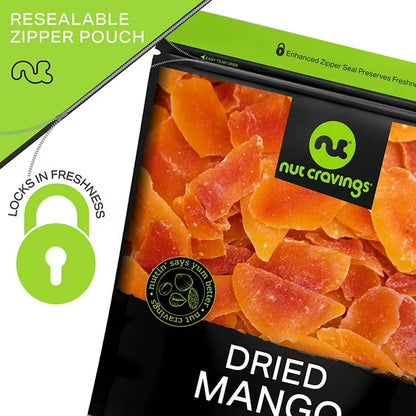 Sun Dried Mango Slices, with Sugar Added 32oz by Nut Cravings