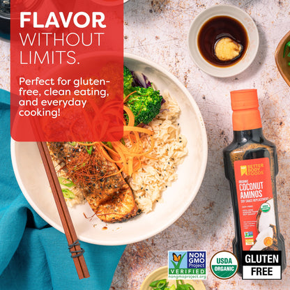 (2 pack) BetterBody Foods Organic Coconut Aminos Soy Sauce Replacement, 16.9 fl oz