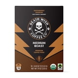 Death Wish Coffee Co., Organic and Fair Trade, Single Serve Coffee Pods, Medium Roast, 18 Count