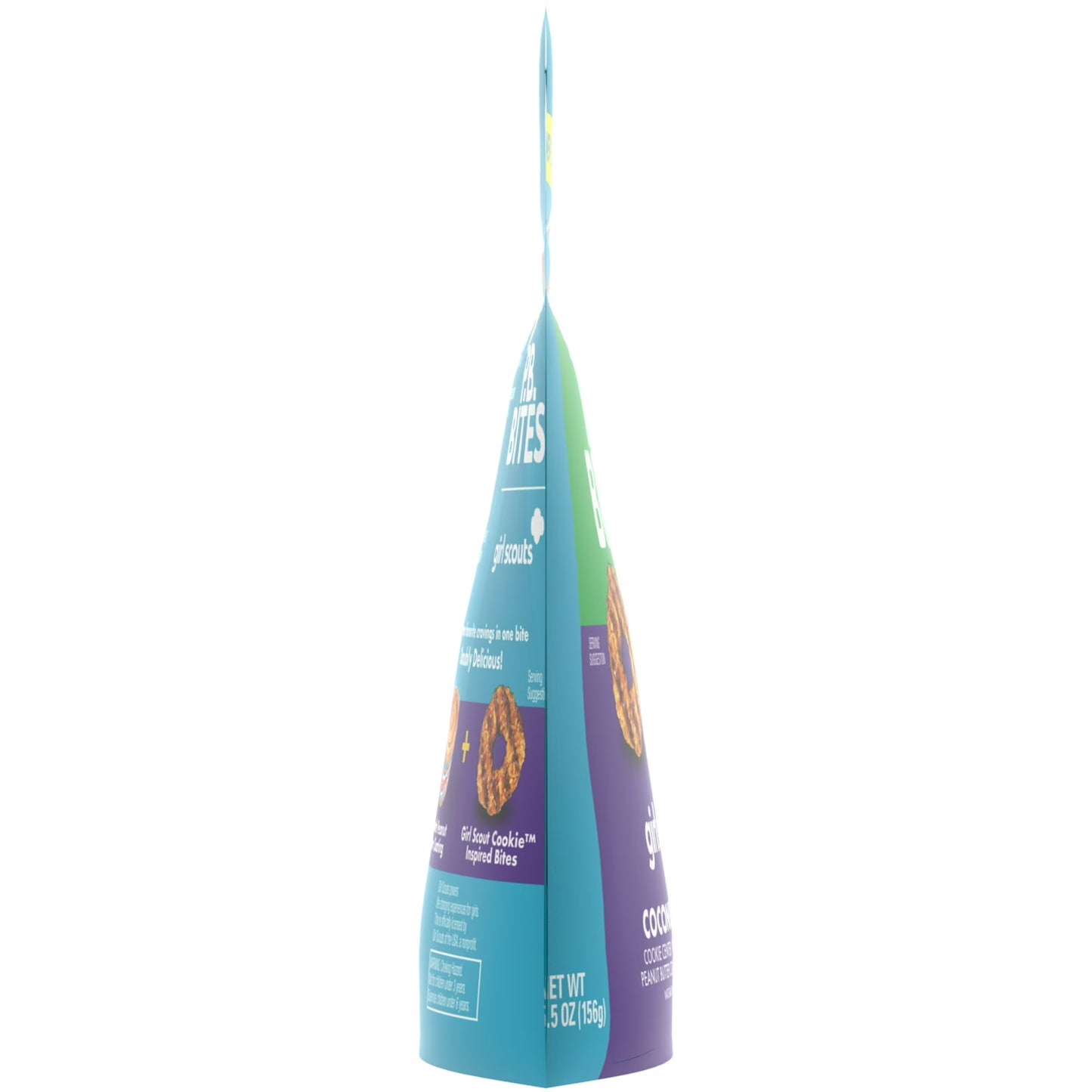 SKIPPY PB Bites Girl Scout Coconut Caramel Snack, Shelf-Stable, 5.5 oz Plastic Resealable Pouch