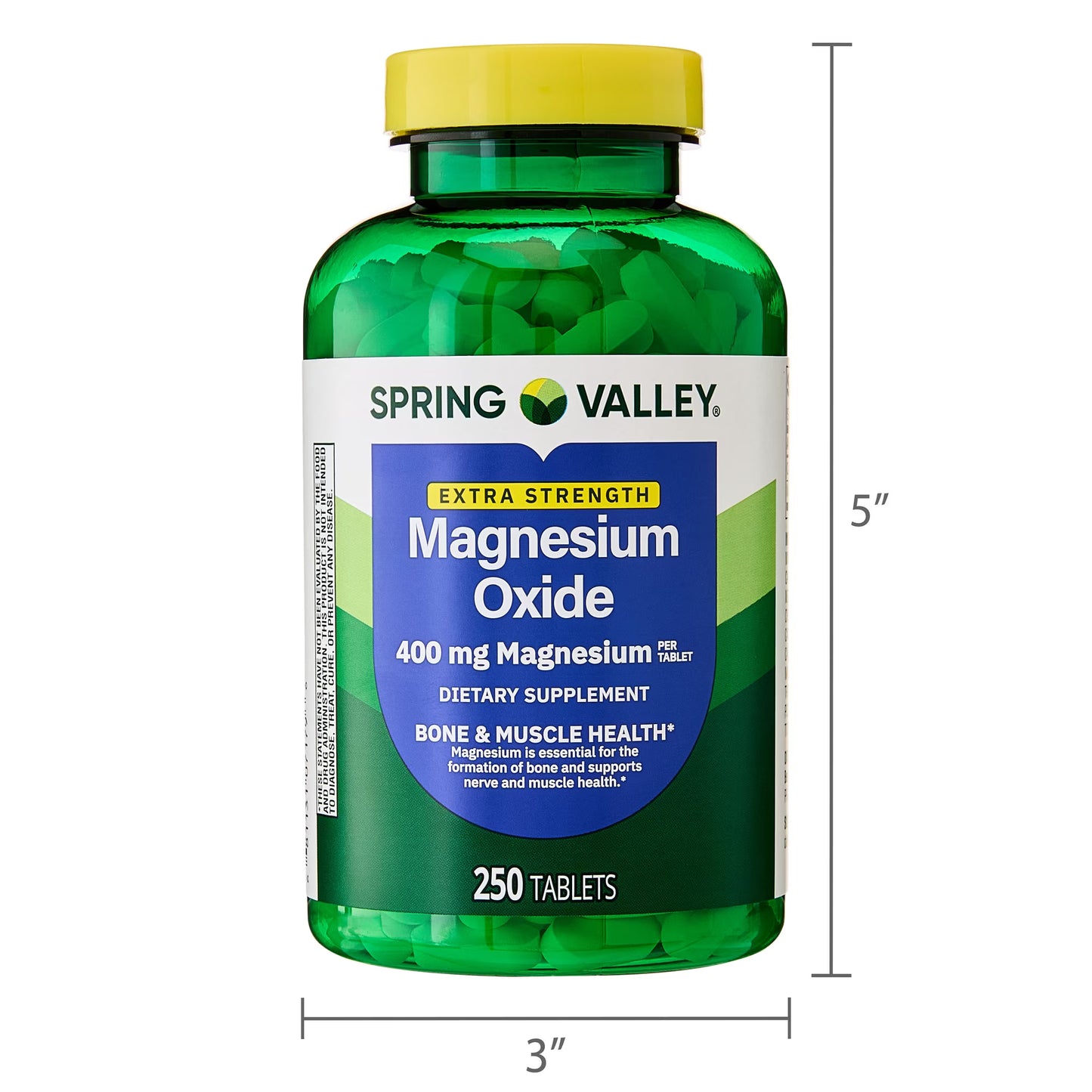 Spring Valley Magnesium Dietary Supplement Tablets for Bone and Muscle Health, 400 mg, 250 Count