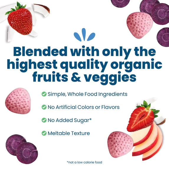 Amara Strawberry Organic Fruit Bites, Baby & Toddler Snacks, No Added Sugar, Stage 3, .75 oz Bag