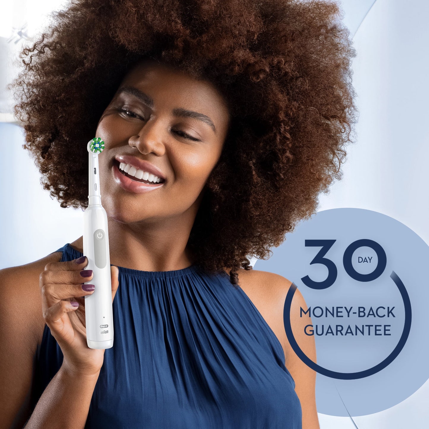Oral-B Toothbrush, Pro 1000 Rechargeable Electric Toothbrush, White, 1 Count, Adults and Children 3+