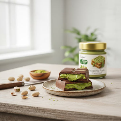 Pistachio Cream, Pistachio Paste, Pistachio Spread, Pistachio Cream for Dubai Chocolate Bar, 7.05 oz.(200gr), Belgico Pistachio Cream Paste