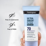(3 pack) Neutrogena Ultra Sheer Sunscreen SPF 70 Body Sunscreen Lotion, Dry-Touch Sun Protection, 5 fl oz