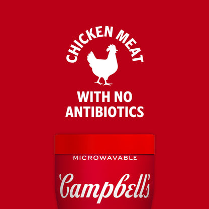 (4 pack) Campbell’s Sipping Soup, Chicken Soup with Star-Shaped Pasta, 10.75 oz Microwavable Cup