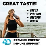 4D Clean Energy Premium Dietary Supplement, Tropical Fruit Punch, 25 ct.