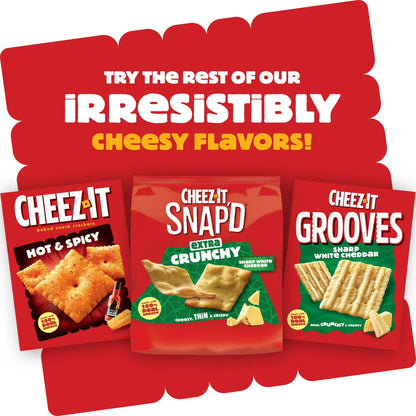 Cheez-It DUOZ Jalapeño and Cheddar Jack Baked Snack Crackers, Lunch Snacks, 12.4 oz