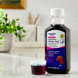 Equate Alcohol-Free Nighttime Sleep Aid Diphenhydramine 50 mg Liquid, Berry Flavor,12 fl oz , Compare to VICKS ZzzQuil Nighttime Sleep-Aid Active Ingredient