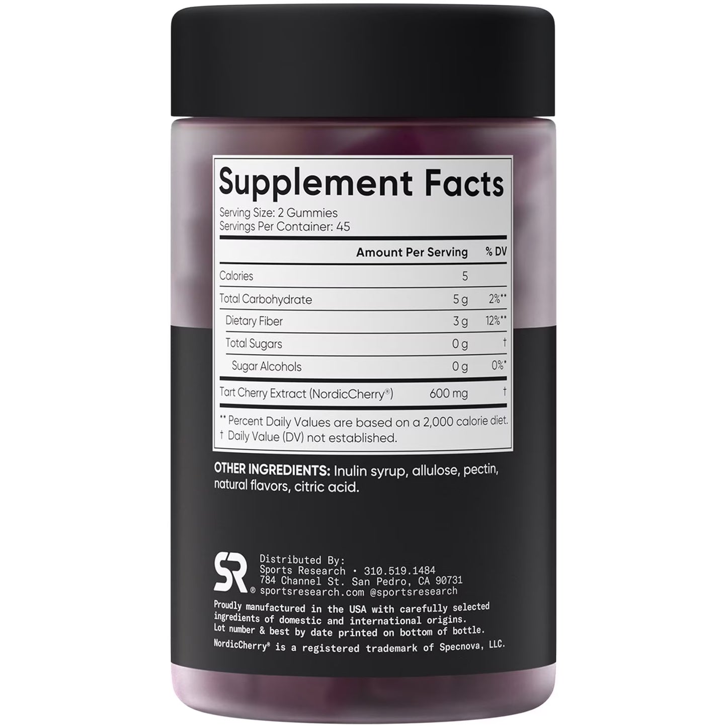 Sports Research Tart Cherry Gummies, 90 ct.