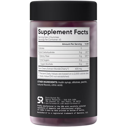 Sports Research Tart Cherry Gummies, 90 ct.